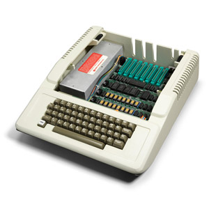 A vintage Apple II computer