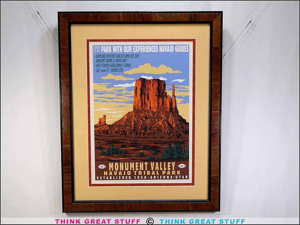 Product photo #101_0351 of SKU 21007003 (Framed Monument Valley WPA-style Poster by C.D. Cross)