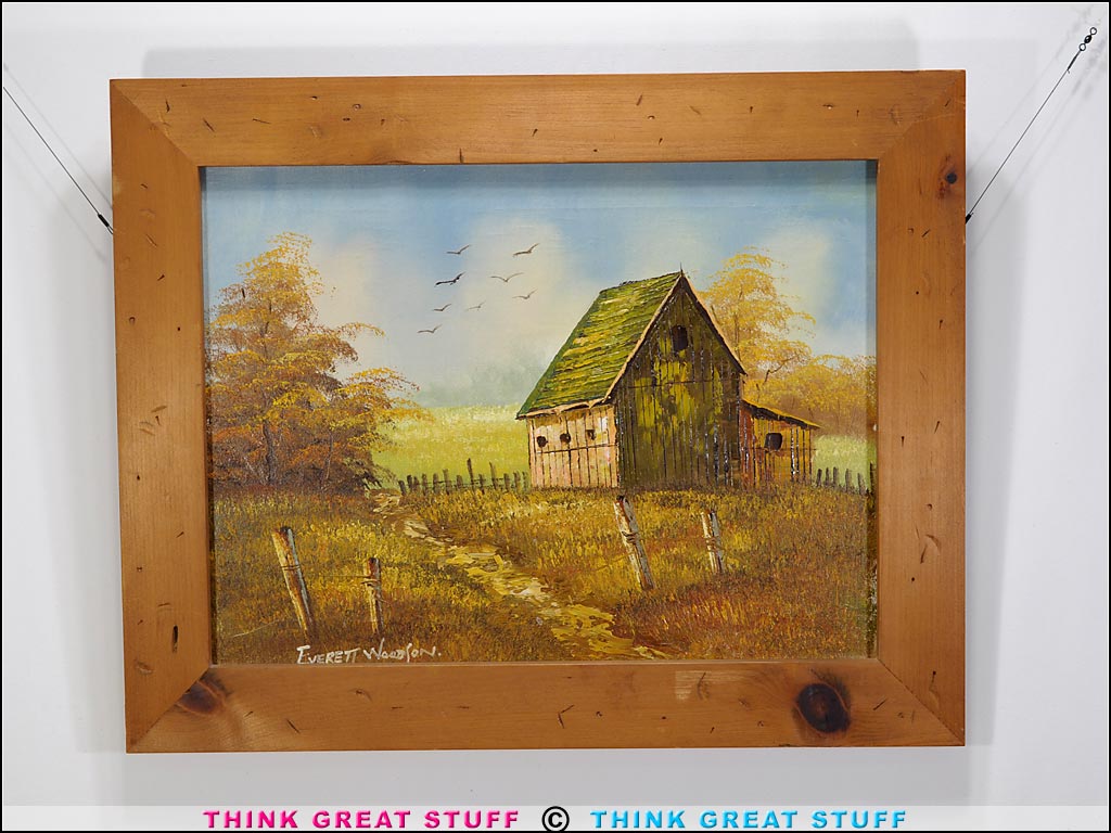 Product photo #101_0361 of SKU 21007004 (Framed Everett Woodson, o/c Landscape, Oil on Canvas Painting)