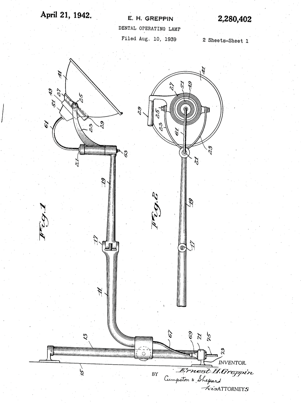 Wilmot Dental patent, # 2,208,402